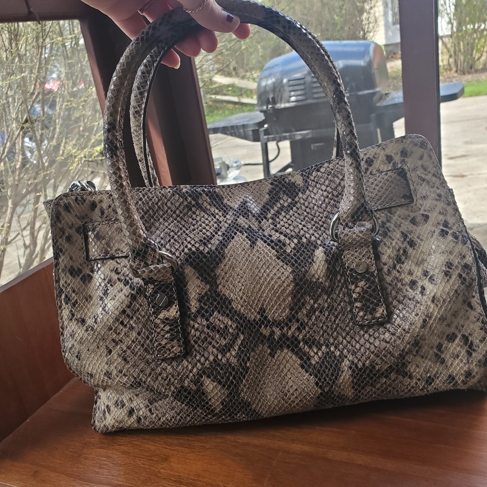 Michael Kors Hamilton Python Snake Embossed Leath… - image 5